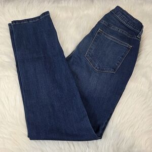 Sonoma Women's Curvy Straight Leg Blue Dark Wash Denim Jeans